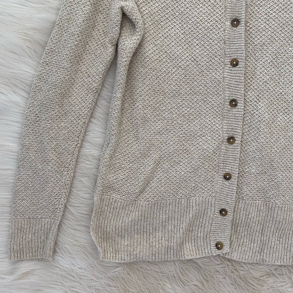 Madewell Cream Oatmeal Backroad Button-Back Knit Sweater - Picture 9 of 12